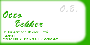 otto bekker business card